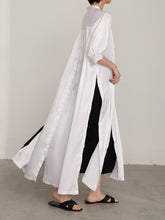 Women V-Neck Solid Color Irregular Shirt Dress
